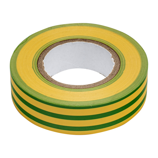 Изолента ПВХ, 19 мм х 20 м, желто-зеленая, 150 мкм Matrix цена