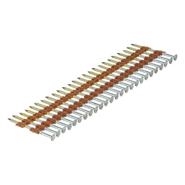 Гвозди для пнев. нейлера (оцинк.) длина - 50 мм, диам. - 2,9 мм, 2000 шт. Denzel цена