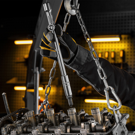 Набор инструментов, 1/2", 1/4", 3/8", CrV, S2, пластиковый кейс, 216 предметов Denzel