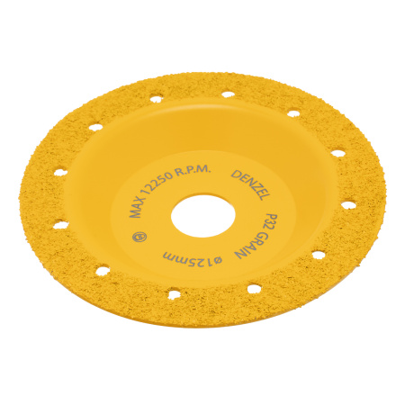 Чашка твёрдосплавная зачистная,125 мм, Плоская, мелкое зерно #32// Denzel