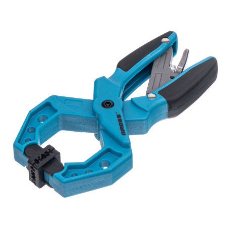 Струбцина клещеобразная 1-1/2, пластиковый корпус, храповой механизм жесткой фиксации, 38 мм Gross цена