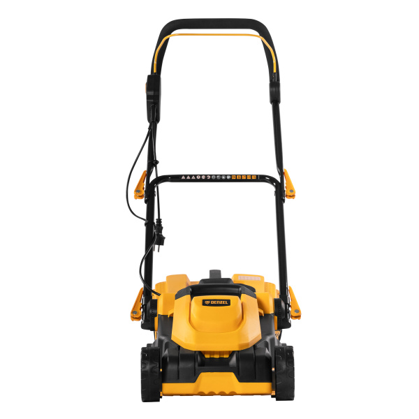 Газонокосилка электрическая GM-1200, 1200 Вт, ширина 32 см, 3 уровня, травосборник 25 л. Denzel цена