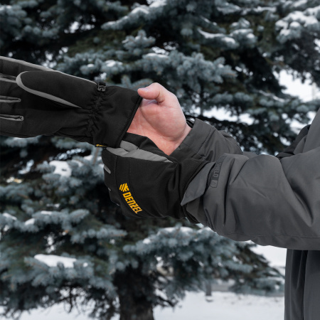 Перчатки универсальные, двойные, работа с сенсорным экраном, размер 9 Denzel