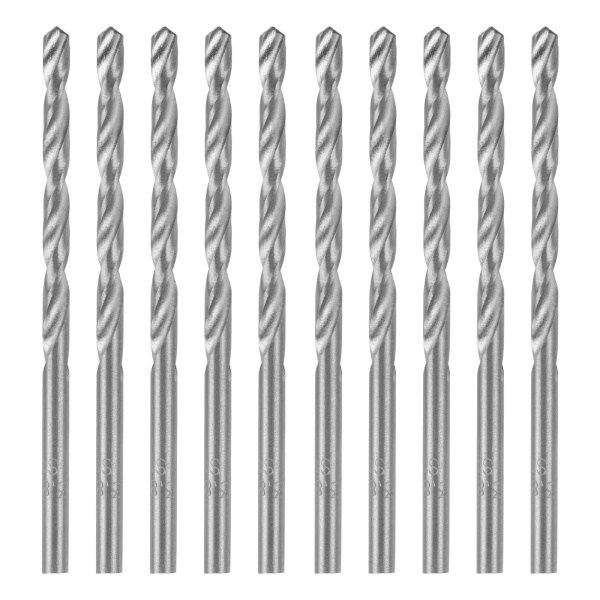 Сверло по металлу, 3.8 мм, полированное, HSS, 10 шт, цилиндрический хвостовик Matrix