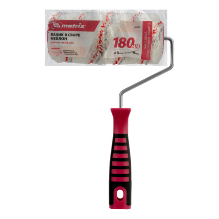 Валик "Нейлон Люкс" с двухкомпонентной ручкой, 180 мм, ворс 18 мм, D 48 мм, D ручки 6 мм, полиамид Matrix цена