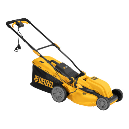 Газонокосилка электрическая GMC-1800, шир. 38см, 1800 Вт, 6 уров., травосб. 35 л Denzel цена
