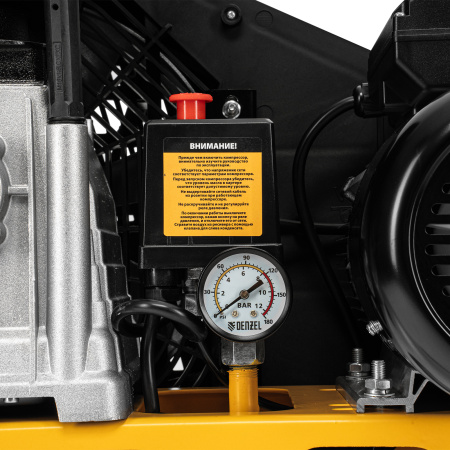 Компрессор воздушный рем. привод BCI 2200/100, 2,2 кВт, 100 литров, 420 л/мин Denzel