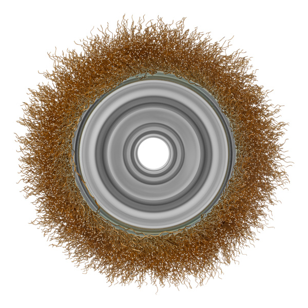 Щетка для УШМ, 100 мм, М14, "чашка", латунированная витая проволока Matrix