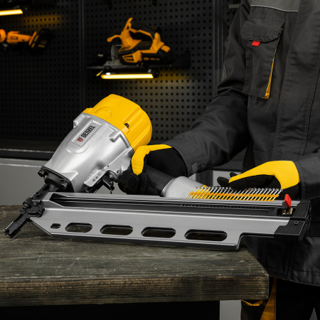 Нейлер пневматический PN2190 для гвоздей SN21 от 50 до 90 мм Denzel цена