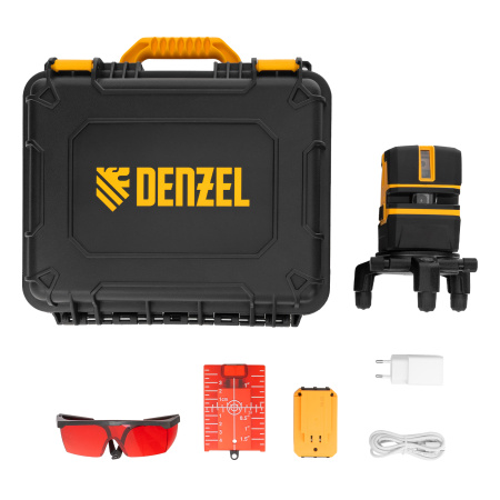 Лазерный уровень LX 05 Red, 20 м, 635 нм, аккумулятор Li 5200 mAh, резьба 5/8" Denzel цена