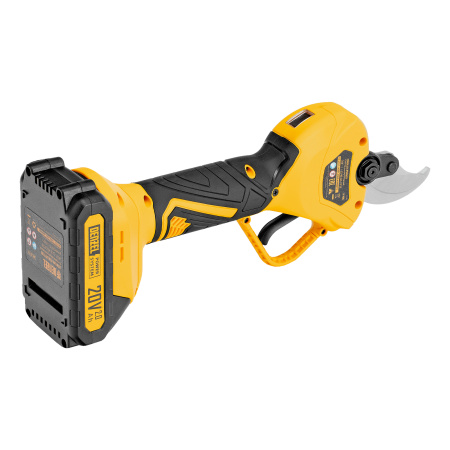 Секатор аккумуляторный, бесщет., CP-40BL, Li-Ion, 20 В, лезвия SK5 Denzel цена