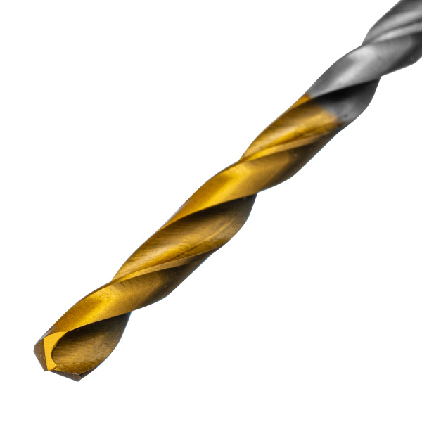 Сверло спиральное по металлу 3,5 x 70 мм, Р6М5, Golden Tip , 2шт. Denzel