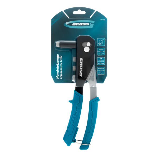 Заклепочник ручной, 260 мм, заклепки 2,4-3,2-4,0-4,8 мм Gross цена