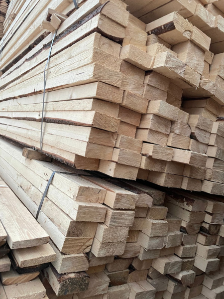 Доска обрезная 1-2 Сорт 50х100х3000 мм Хвоя