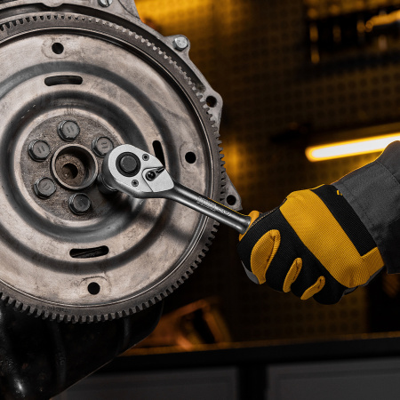 Набор инструментов, 1/2", 1/4", 3/8", CrV, S2, пластиковый кейс, 216 предметов Denzel