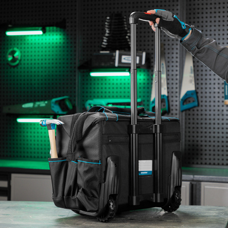 Сумка для инструмента, 460х240х340мм, выдвижная рукоятка, колеса Gross цена