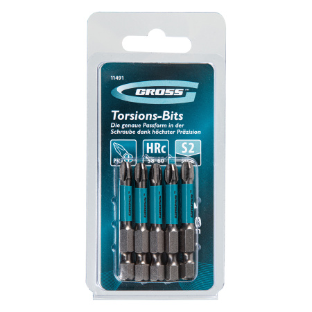 Бита торсионная PH3 x 50 мм, для ударных шуруповертов, 5 шт. Gross