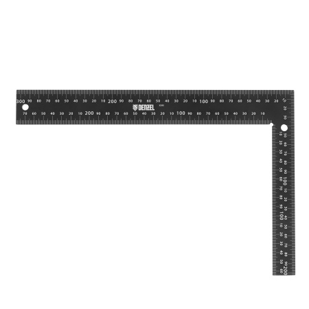 Угольник, 200 х 300 мм, алюминиевый, лазерная гравировка Denzel цена