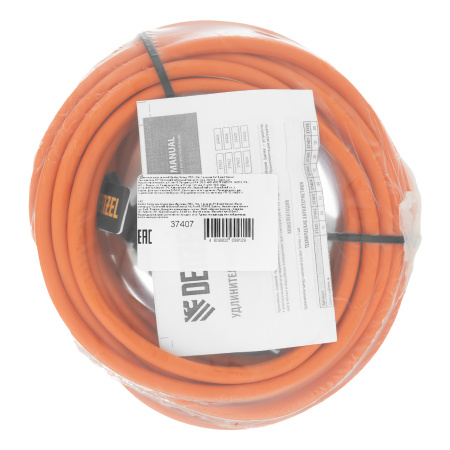 Удлинитель-шнур силовой Garden Series, ПВС, 10м, 1 розетка 3 x 1,5 мм, Denzel цена