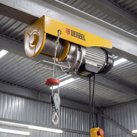 Тельфер электрический TF-1200,1.2 т, 1800 Вт, высота 12 м, 8 м/мин Denzel цена