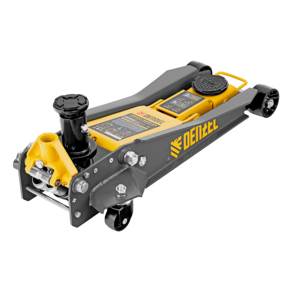 Домкрат гидравлический подкатной, 2/3 т, 98-770 мм, быстрый подъем, низ. подхват, проф, SUV Denzel цена