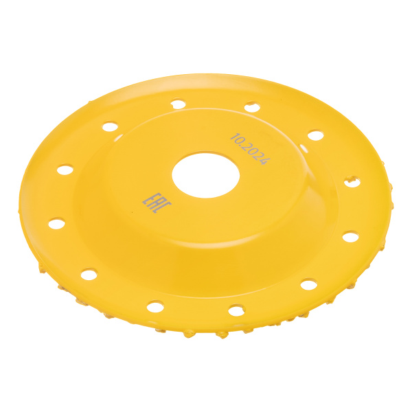 Чашка твёрдосплавная зачистная,125 мм, Наклонная, крупное зерно #8 Denzel