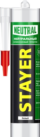 Силиконовый нейтральный герметик STAYER 260 мл белый 41217-0_z01