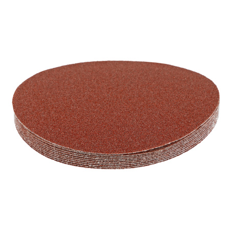 Круг абразивный на ворсовой подложке под "липучку", P 80, 115 мм, 10 шт Matrix