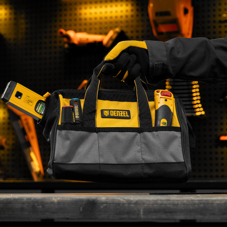 Сумка для инструмента, 305х190х195 мм, 14 карманов Denzel цена