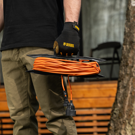 Удлинитель-шнур силовой Garden Series, б/з, ПВС, 20м, 1 розетка, 2 x 1 мм, Denzel цена