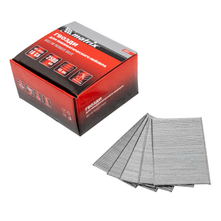 Гвозди для пневматического нейлера 16GA, сечение 1.6 х 1.4, длина 45 мм, 2500 шт Matrix цена