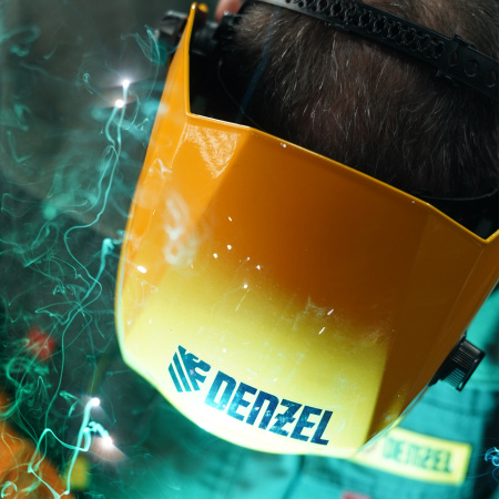 Щиток защитный лицевой (маска сварщика) F8, см. окно 100х50, Real Color, DIN4/5-8/9-13// Denzel цена