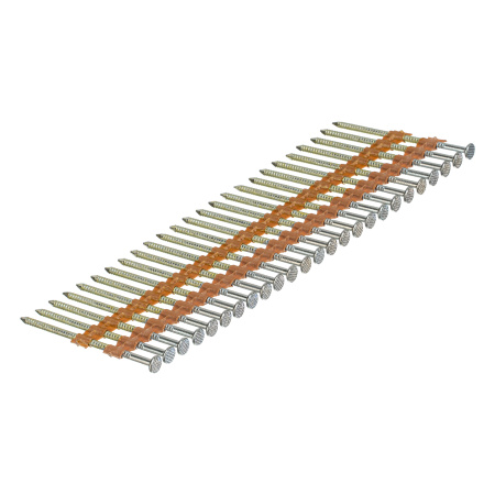 Гвозди для пнев. нейлера (оцинк.) длина - 65 мм, диам. - 2,9 мм, 2000 шт. Denzel цена