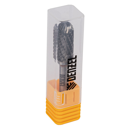 Борфреза по металлу твердосплавная, цилиндрическая закругленная, тип-С, 12 мм Denzel