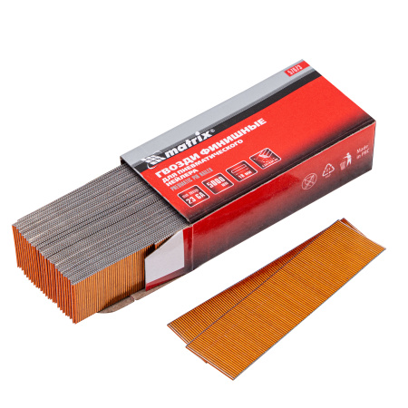 Гвозди финишные, (шпильки) 23GA для пневматического нейлера финишного D 0.64 мм, длина 18 мм, 5000 шт Matrix цена