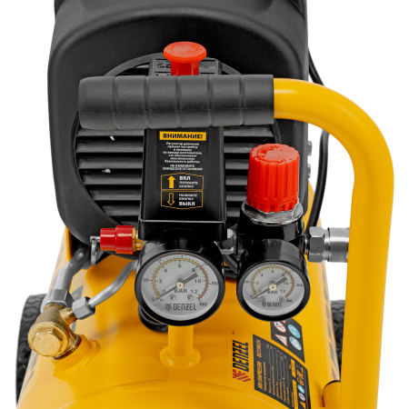 Компрессор воздушный DLC1300/24 безмасляный 1.3 кВт, 24 литра, 206 л/мин Denzel