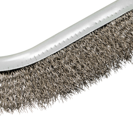 Щетка металлическая с пластмассовой ручкой, нержавеющая проволока DENZEL