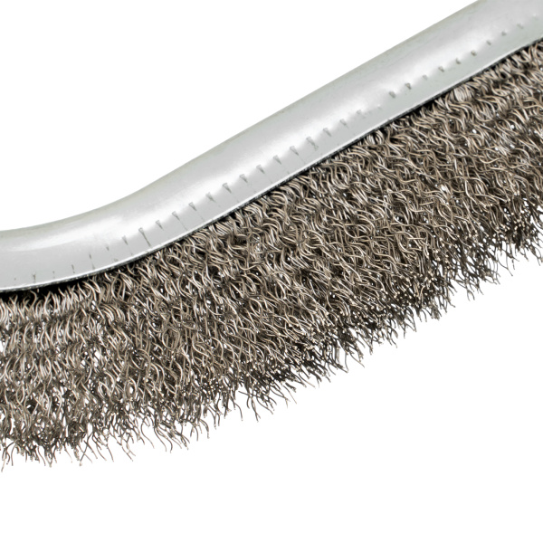 Щетка металлическая с пластмассовой ручкой, нержавеющая проволока DENZEL