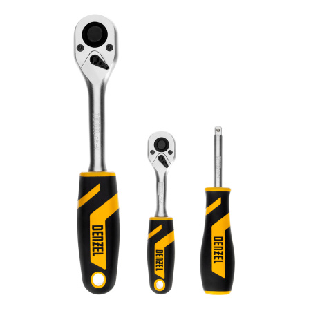 Набор инструментов, 1/2", 1/4", CrV, S2, пластиковый кейс, 109 предметов Denzel