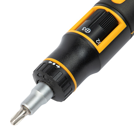 Отвертка реверсивная с револьверным механизмом, 11 шт, сталь S2  Denzel