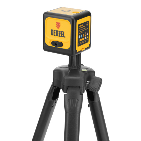 Лазерный уровень DQB-T, 30 м, зеленый луч, батарейки, штатив Denzel цена