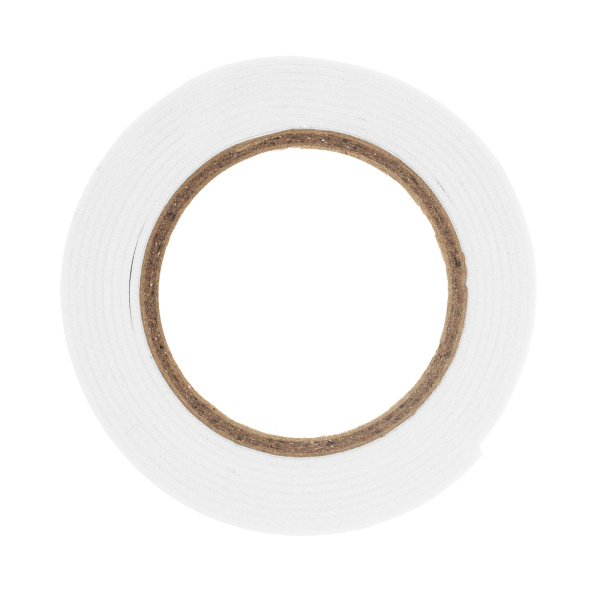 Лента клейкая на вспененной основе, двусторонняя, белая, 19 мм х 1.5 м Matrix цена