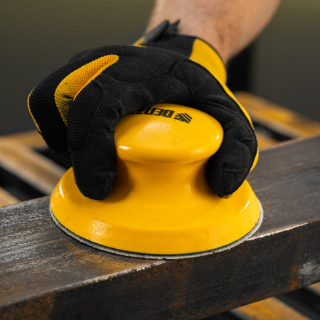 Брусок для шлифования, круглый, 125 мм, с "липучкой"// Denzel