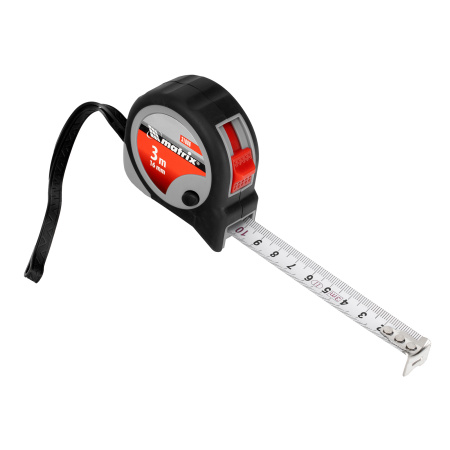 Рулетка Continuous fixation,3 м х 16 мм,двухкомпонентный корпус,плавная фиксация Matrix цена