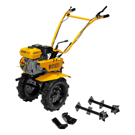 Мотоблок DPT-170S, 7 л.с., ремен.сцеп, фрез 3х4, ШОМ, передачи 2В/1Н Denzel