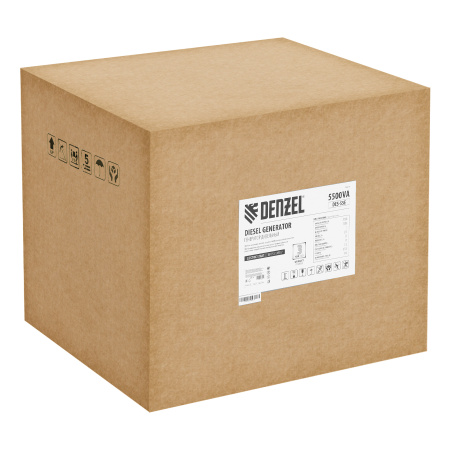 Генератор дизельный DES-55E, 5,5 кВт, 230 В, 11 л, электростартер Denzel