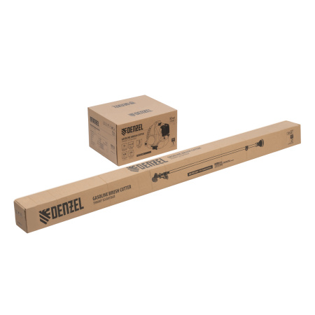 Триммер бензиновый DT-52E, 52 см3, неразъемная штанга, электростартер, состоит из 2 частей Denzel цена