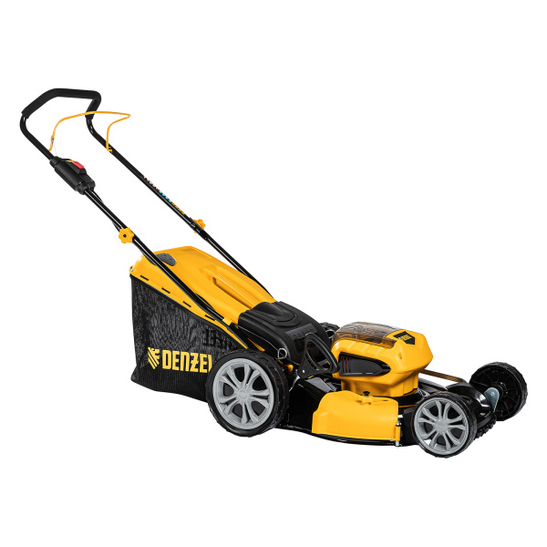 Газонокосилка аккумуляторная бесщеточная RLM450-36, Li-ion, 36 В, 4 Ач, 450 мм, травосборник 40 л Denzel цена