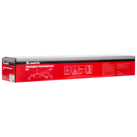 Лебедка рычажная, тяга 4 т, подъем 1.6 т, двойное храповое колесо Matrix цена