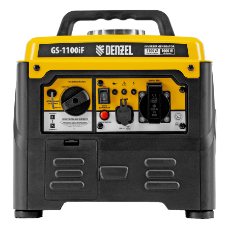 Генератор инверторный GS-1100iF, 1,1 кВт, 230 В, ручной старт DENZEL